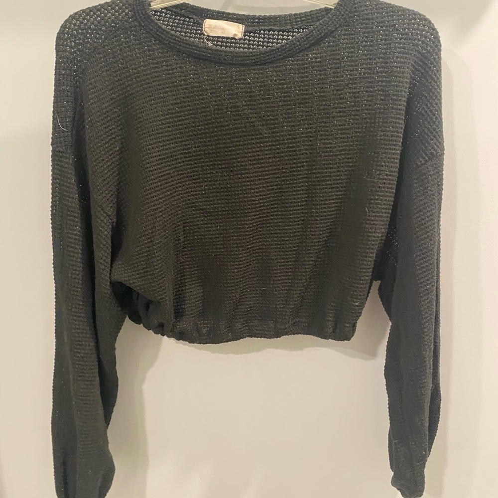 Altar'd State Black Crew Neck Sweater